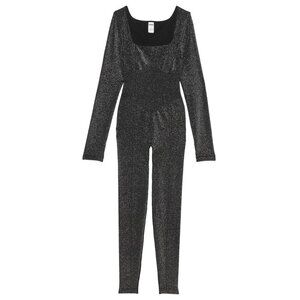 NWT Victoria's Secret Pink Long Sleeve Onesie Glitter Bling One Piece Holiday